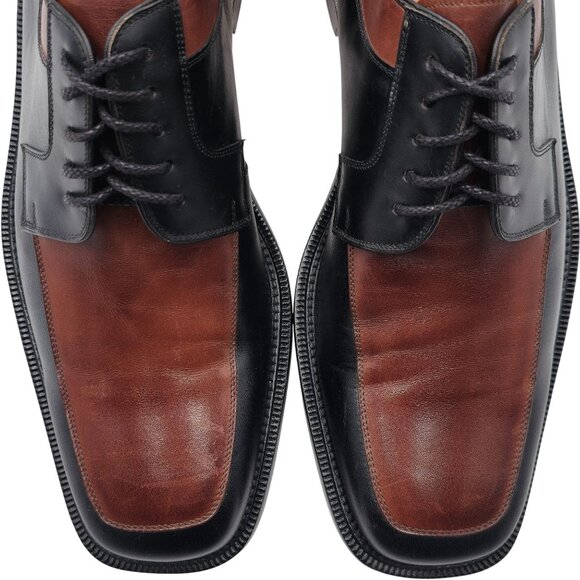 E.T. Wright Men\'s 11.5 Black Brown Leather Dress Shoes Masters Collection Oxford main image 4